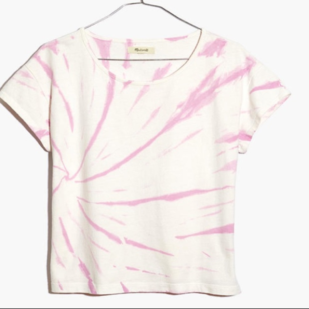 Madewell tie-dyed cap-sleeve boxy tee